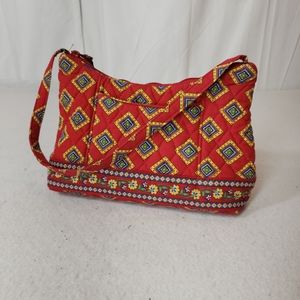 Vera Bradley Small Purse. Preowned Dark Red Print 10x6x3
